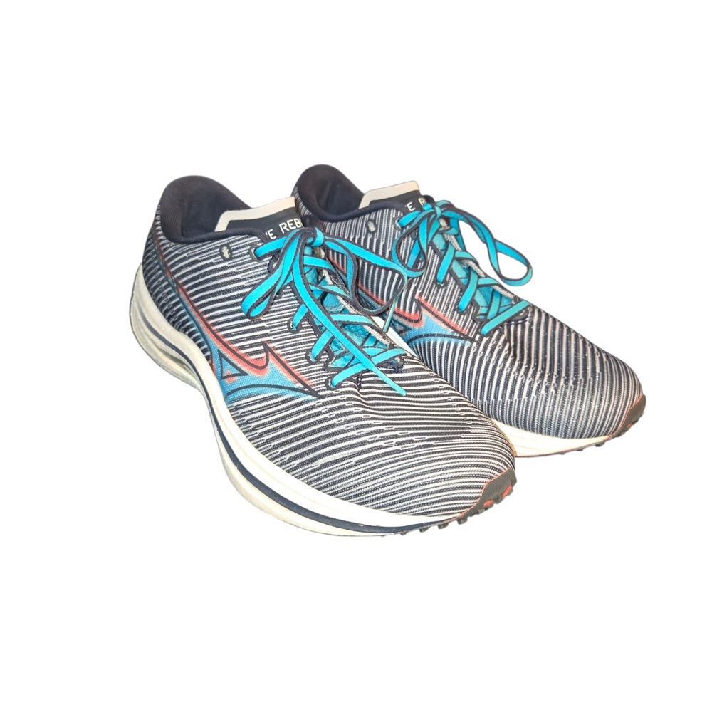 Mizuno Wave Rebellion Running Shoes Womens 8.5 Grey Blue 411334 High Performance